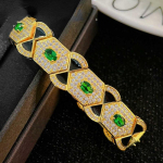 SACE GEMS Klassikaline vasesulamist tsirkoon k&auml;ev&otilde;ru Naiste ehted Pulmalubaduse peokingitus kuld