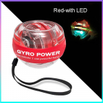 LED Wrist Power k&auml;sipall Isek&auml;ivitav g&uuml;roskooppall Powerball k&auml;sivarre k&auml;elihaste j&otilde;utreener Treeningvarustuse tugevdaja punane