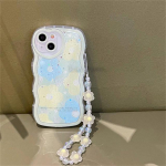 Korea armas plaaditud lilledega k&auml;ev&otilde;ru Epoxy Glitter telefoni&uuml;mbris iPhone'ile 14 13 12 11 Pro Max Heart p&otilde;rutuskindel pehme kate Funda For iPhone 11Pro Max
