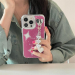 Luksuslik Glitter Star Love Heart ripatsiga kaetud peegeltelefoni &uuml;mbris iPhone'i jaoks 13 12 11 14 Pro Max Bling P&otilde;rutuskindel pehme tagakaas For iPhone 14Pro