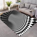 Swirl elutoa p&otilde;randamatt Veranda uksematt Abstraktne geomeetriline optiline uksematt - Libisemiskindel matt Elutoa dekoratiivne vaip 40x60cm 16x24 inch