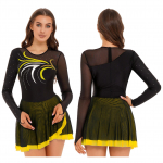 Naiste ballett, l&uuml;&uuml;riline tants, kost&uuml;&uuml;mid, s&auml;rav kivist v&otilde;rgust tutu kleit pikkade varrukatega iluuisukleidid XXL kollane