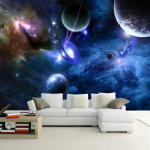 3D-foto T&auml;histaeva tapeet Planeedi Universum Ruumi seinamaaling Elutoa TV Sein Magamistoa Lagi Kodukaunistus KTV baari seinamaali kleebis 200 cm(W) x 140 cm(H)