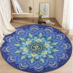 Mandala tr&uuml;kitud &uuml;mmargune matt kerge meditatsiooni joogamatt &uuml;mmargune joogamatt elutoa magamistuppa Diameter 120cm