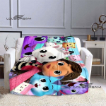 Armas multikas Gabby nukumaja tekk Loominguline flanellist kohev fliisist tekk Lastele ja t&auml;iskasvanutele Kingitus Diivan Reisi telkimine 180x230cm