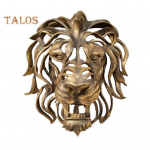 Suure seinakaunistus 3D-vaigust Kuldne loomapea seinakunst Skulptuur Unikaalne kodukaunistus elutoas magamistoas seinale kinnitatav ripats Without Light