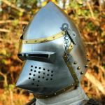 Keskaegne Hounskull Bascinet 18g Funktsionaalne Reenactmenti Soomuskiiver