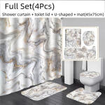 4 TK Abstraktne marmorist du&scaron;ikardin, pragune kuldne tekstuur, luksuslik kiviteraline vannitoakardinad tualettruumi kate ja vannimatt libisemiskindel vaip