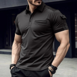 Suvine l&uuml;hikeste varrukatega s&auml;rk Meeste n&ouml;&ouml;bid Solid Pocket Meeste Lihas Spordi Rev&auml;&auml;ridega S&auml;rgid Hallid Must Armee Rohelised Topid S helepruun v&auml;rv