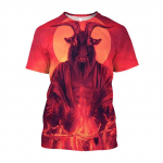 Jumeast 3D Evil Satanism Saatan Prinditud Meeste T-s&auml;rgid Grunge Y2K Vabaaja T-s&auml;rgid &Otilde;udusmood T&auml;navar&otilde;ivad T-s&auml;rk gooti tops L