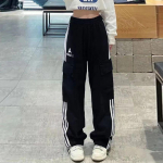 Casual Streetwear Harajuku Cargo Sweat Spordip&uuml;ksid Joggers Dressip&uuml;ksid Kottis haaremi p&uuml;ksid Naiste riided S must