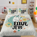 Cartoon Animal kodu voodipesukomplekt Unicorn Theme Series voodipesu kate Padjap&uuml;&uuml;r Tekikott AU240 * 270 Eriti suur kodukaunistus Baby 100x135cm