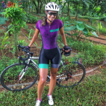 Naiste professionaalne triatloni l&uuml;hikeste varrukatega rattas&auml;rk New Go Jumpsuit Maillot Ropa rattariided jalgrattakleit L