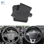 Volvo V40 2014 XC60 S60 LV60 S80L jaoks k&auml;sitsi &otilde;mmeldud auto salong Rooli kate must perforeeritud nahast sisemus gray