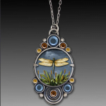 Klassikaline loominguline &uuml;mmargune Dragonfly ripats kaelakee vintage etnilise h&otilde;beda v&auml;rvi metallist maal Roheline muru ring kaelakee ehted