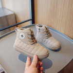 Laste l&uuml;hikesed saapad 2023. aasta talve uued Briti stiilis pehme tallaga pl&uuml;&uuml;sis soojad Martini saapad 24 must