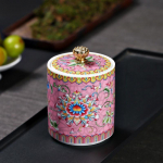 NLSLASI keraamika Tea Caddy Jar Box Travel Portable Tea Caddy Kuivatatud puuviljade v&uuml;rtsipurk Tee s&auml;ilituskarp Suupistepurk Suletud purk 7.2x10cm6
