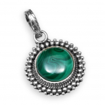 Naturaalne malahiidist v&auml;&auml;riskivi 925 sterlingh&otilde;bedast K&auml;sit&ouml;&ouml;na valmistatud &uuml;mmargune ripats Naistele ja T&uuml;drukutele roheline