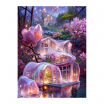 1 komplekt 5D DIY Teemantmaalikomplekt Maastikud Kassid Liblikad Mustri Teemantmaali Pilt kodukaunistuseks C