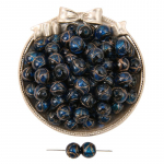 Kristall T&scaron;ehhi klaashelmed Kuldne foolium ketas siidist l&otilde;hnav hall palliseemne vahehelmed isetegemise r&otilde;ivaste &otilde;mblemiseks. 10mm pruun