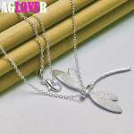 925 sterlingh&otilde;bedast suur Dragonfly ripats kaelakee ehted 45cm