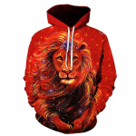 Naljakas mood Unisex meeste kapuutsid 3D Lion Graafiline print Kevad-s&uuml;gis dressipluus Topid Vabaaja kampsunid Meeste r&otilde;ivad XXXL