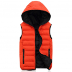 Naiste varrukateta vest mantel Varrukateta jakk meestele Naiste mood soe kapuutsiga talvevest L happesinine v&auml;rv