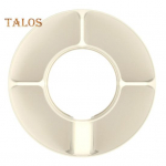 Silikoonist trumli suupistekaussi korduvkasutatav suupistes&otilde;rmus 40 untsi trumli jaoks koos k&auml;epidemega 4 lahtriga suupistealuse konteineri vaagen valge