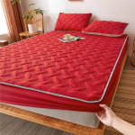 Paks voodikate Voodikatted Voodimadratsi kate Libisemiskindel voodikaitse kate k&otilde;ikeh&otilde;lmava elastse voodilinaga, paigaldatud lina ilma padjap&uuml;&uuml;rita 90x200cm Only A Sheet
