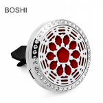 Boshi Jewelry eeterlike &otilde;lide difuusor &otilde;hutusklambriga auto &otilde;huv&auml;rskendaja 30 mm kristallmagnetiga roostevabast terasest aroomiteraapia parf&uuml;&uuml;mi medaljon CZ783