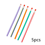 5/10 tk Pehmed ja painutavad v&otilde;lupliiatsid, v&auml;rviline triibuline disain, mis sobivad ideaalselt lastele ja &otilde;pilastele klassiruumi kingitusteks ja koolitarbeks 5pcs