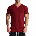 Muscleguys Fashion meeste lahedate varrukatega T-s&auml;rk Summer Fitness vabaaja l&uuml;hikeste varrukatega M must