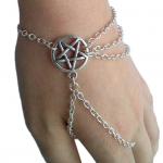 Naiste mood Wiccan Slave Pentagram Pentacle kaunistatud kett-k&auml;ev&otilde;ru ehted
