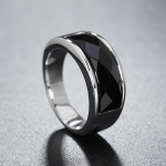 Fashion Simple Europe ja USA Gemstone meeste ja naiste titaanterasest s&otilde;rmus s&otilde;rmes&otilde;rmus 6
