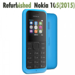 Renoveeritud Nokia originaal Nokia 105 (2015. aasta) &Uuml;he SIM-kaardi kahe SIM-kaardiga GSM 900 / 1800 mobiiltelefon Single SIM Simple Set sinine