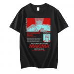Mootorsae mees MAKIMA Jaapani Anime T-s&auml;rk Unisex Manga Graafilised T-s&auml;rgid Topid Naljakas multikas T-s&auml;rk Unisex Hip Hop T-s&auml;rgid Unisex L
