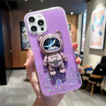 Moodne Starry Quicksand Astronaut Case iPhone 15 12 13 11 Pro Max XS X XR jaoks iPhone 15 Pro Max 8 15 Plus Glitter l&auml;bipaistev kaitsekate For iPhone 15 valge