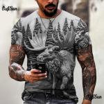 Vintage meeste T-s&auml;rk suvine l&uuml;hikeste varrukatega p&otilde;draga 3D prinditud topid Mood Street Oversized riided meestele T-s&auml;rgid O-kaelusega pullover 6XL