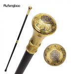 Kuldne Must Luksus G Keskaegne Kunst Vabam&uuml;&uuml;rlased Vabam&uuml;&uuml;rlased jalutuskepp Mood jalutuskepp Crosier Knob jalutuskepp 93cm