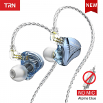 TRN TA2 &uuml;mmargune raudpeakomplekt k&otilde;rvas - aasaga kahe rauaga peakomplekt HIFI juhtmega vahetatavad ja sisestatavad k&otilde;rvaklapid 3.5mm without MIC must