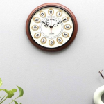 Vintage pruunist puidust ja MDF-st seinakell, Victoria puidust seinakell koju ja kontorisse