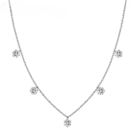 S925 Sterling Sliver 2,5-5CT VVS1 D Color Real Moissanite Chain kaelakeed naistele Pulmapeened ehted Drop Shipping total 2.5ct valge