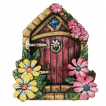 Fairy Door K&auml;sitsi valmistatud realistlik pukspuidust miniatuurne puidust p&auml;kapiku uksev&auml;rav aiakaunistus Kodukaunistus C