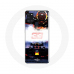 Samsung Galaxy A21S Case Formula 1 Max Verstappeni F1 draiver must punane ja kollane