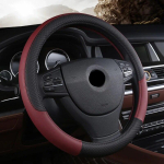 Car steering-wheel 37cm-38cm Leather Hand-stitched PU leather Dermay Car Steering Wheel Cover Fit For Most Cars Styling veinipunane v&auml;rv