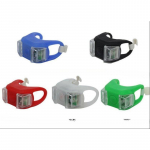 Jalgratta silikoonist konnalamp kuuenda p&otilde;lvkonna konnavalgusti hoiatus, topelt-LED binoklilamp Jalgratta tarvikud ja varustus sinine