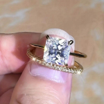 2 tk/komplekt Vintage naiste kuldne ruudukujuline l&otilde;igatud valge kivi CZ s&otilde;rmuse komplekt kihlas&otilde;rmuse komplekt pruudi abielus&otilde;rmused naistele 5 kuld