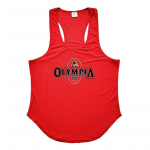 Kulturismi lihased Mehed Kulturism Fitness Spordivest v&otilde;rk kiiresti kuivav hingav I-kujuline venitustreeningute riietus XXL punane