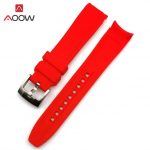 18/20/21/22/24mm sportlik silikoonrihm kumera otsaga roostevabast terasest pandlaga veekindel kummist meeste asendus randmepael. 22mm