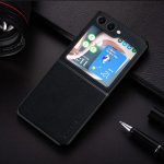 &Uuml;mbris Samsung Galaxy Z Flip5 3 flip4 funda uue disainiga tekstiilist nahast telefoni kate samsung galaxy z flip 5 &uuml;mbrisele coque Flip 3 5G oranž